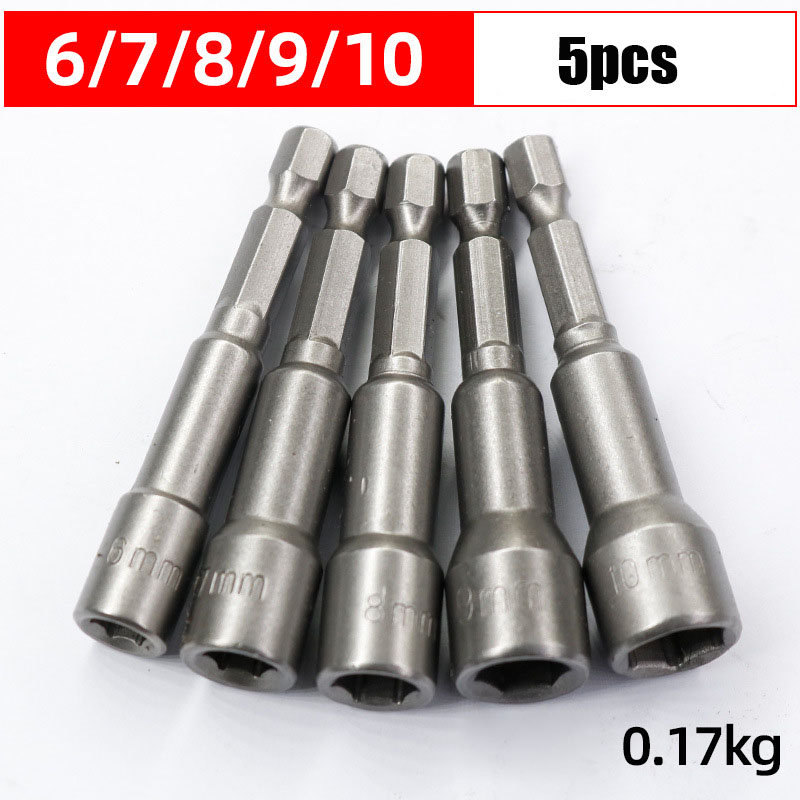 Magnetic Nut Socket Screwdriver Bits 1/4”Hex Shank Key Set Drill Bit Adapter Bolt Drivers Repairing Tool for Power Drills Impact: Sky Blue