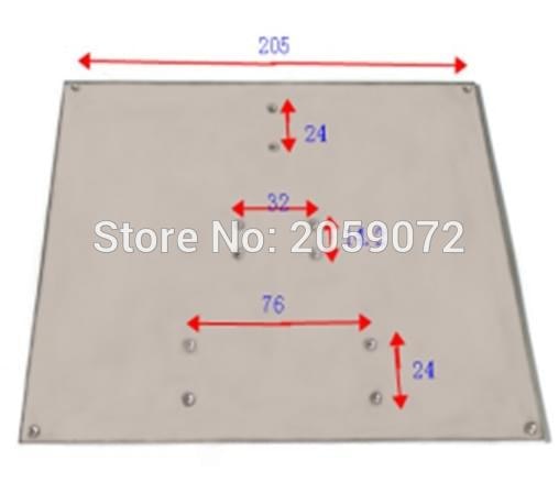 3d-printer Bed Verwarming Aluminium plaat 220x220 voor heatbed MK2B/MK2A, Reprap, Mendel, Prusa I3