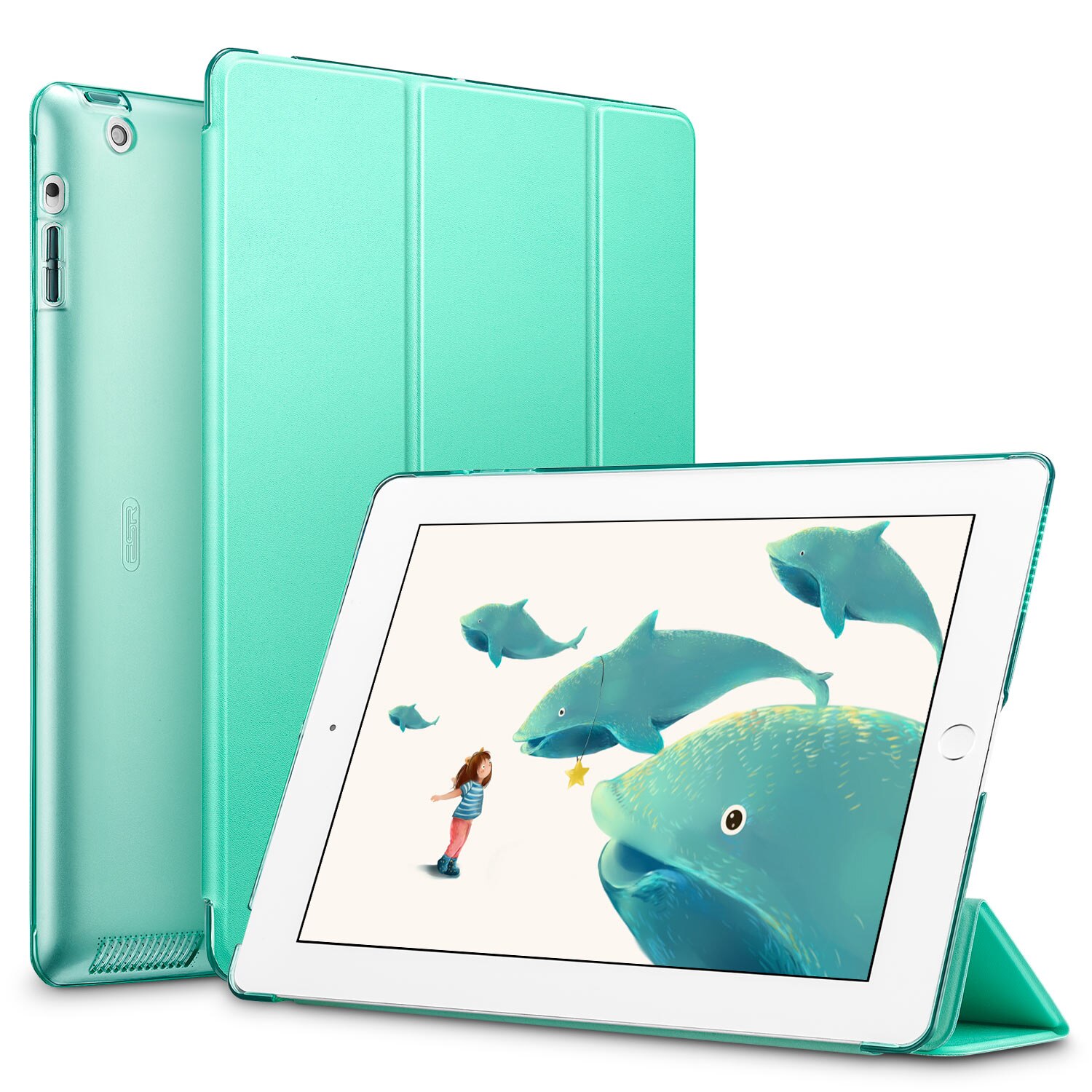 ESR Case for iPad 2 3 4 9.7 inch Yippee Color Ultra Thin Trifold Smart Stand Cover Case for iPad 2/3/4 A1458 A1460 A1395 Funda