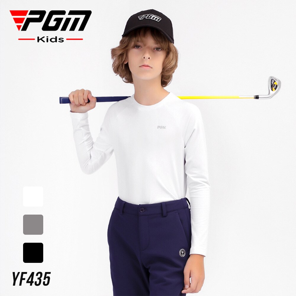 PGM Autumn Winter Boys Shirt Long Sleeve Golf Clothing Keep Warm Outdoor Sports Bottoming-Shirt Ladies Slim Fit T Shirts YF435