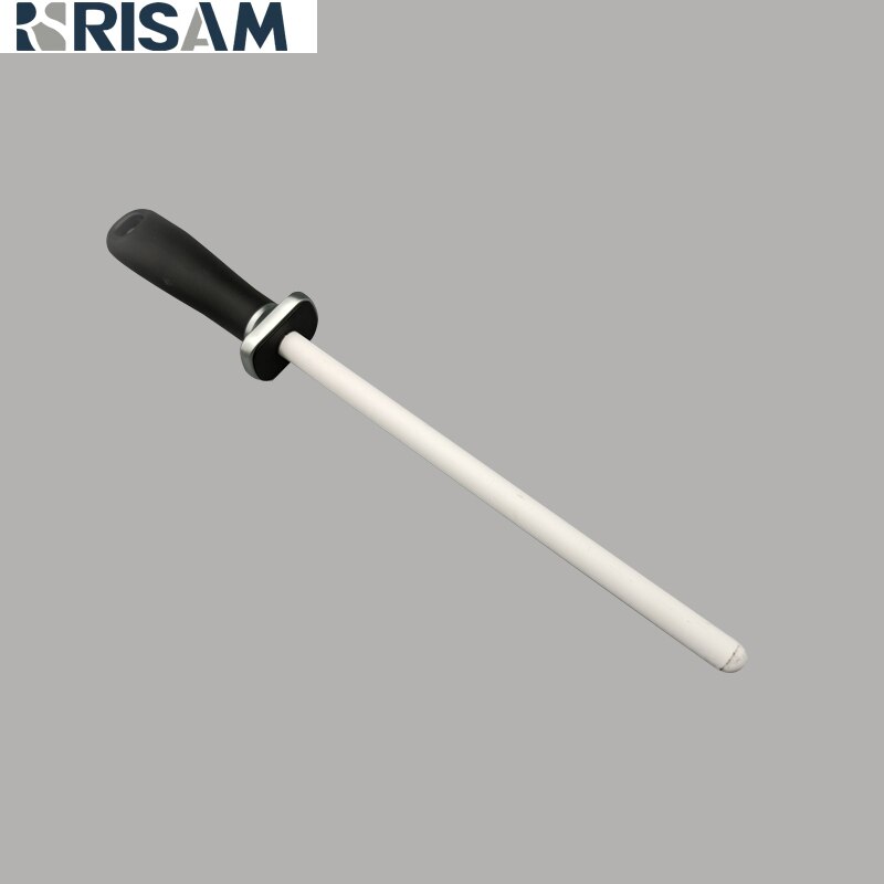 RISAM Kitchen tool sharpening stick white High-performance ceramic material 6 "8" 10 "12" hand-held sharpening rod
