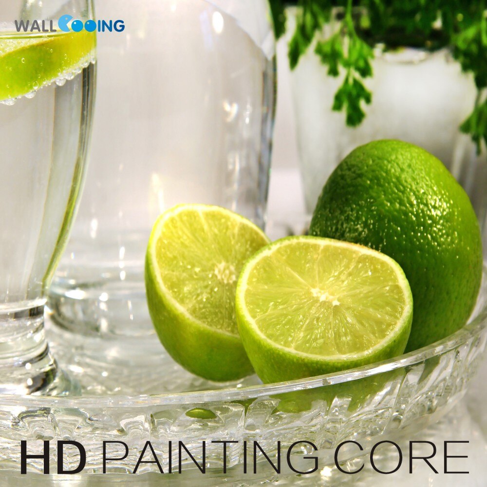 canvas decorative painting wall art painting green fruit Fruit plate pictures Kitchen restaurant decorative painting summer