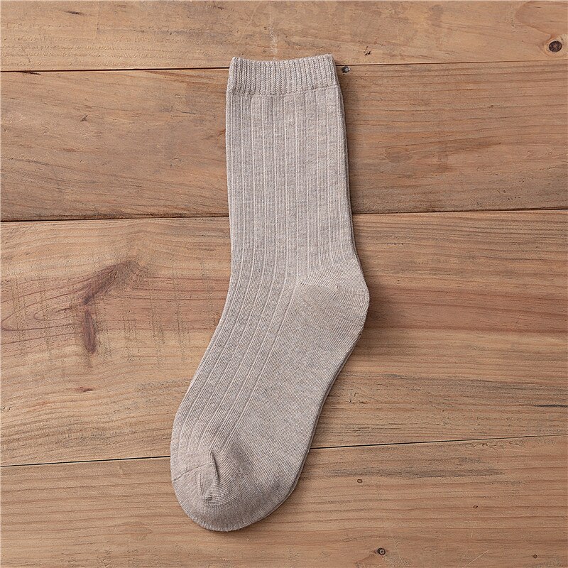 Japanese Loose Socks High School Girls Harajuku Socks Solid Colors Needles Knitting Striped Cotton Socks Women yellow blue black: AC01-10