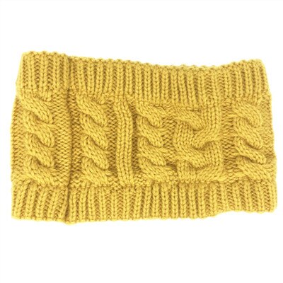 Vrouwen Warm Winter Sneeuw Hoed Muts Geen Top Wol Hoed: YELLOW