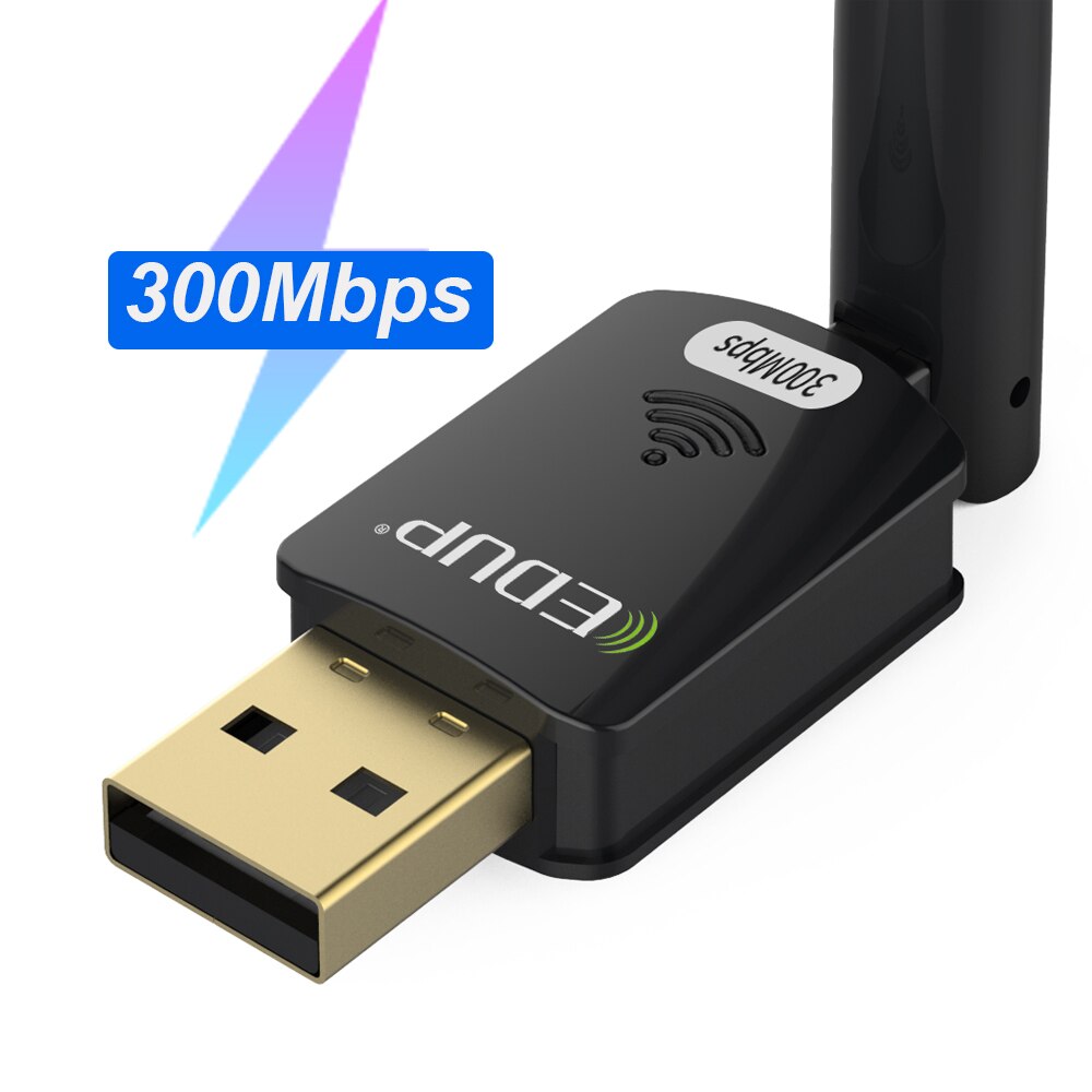 EDUP USB WIFI Adapter 300Mbps Signal RTL8192CU Chips Wireless WiFi Network Card Wi-Fi Receiver for Desktop Laptop Windows MacOS: Default Title