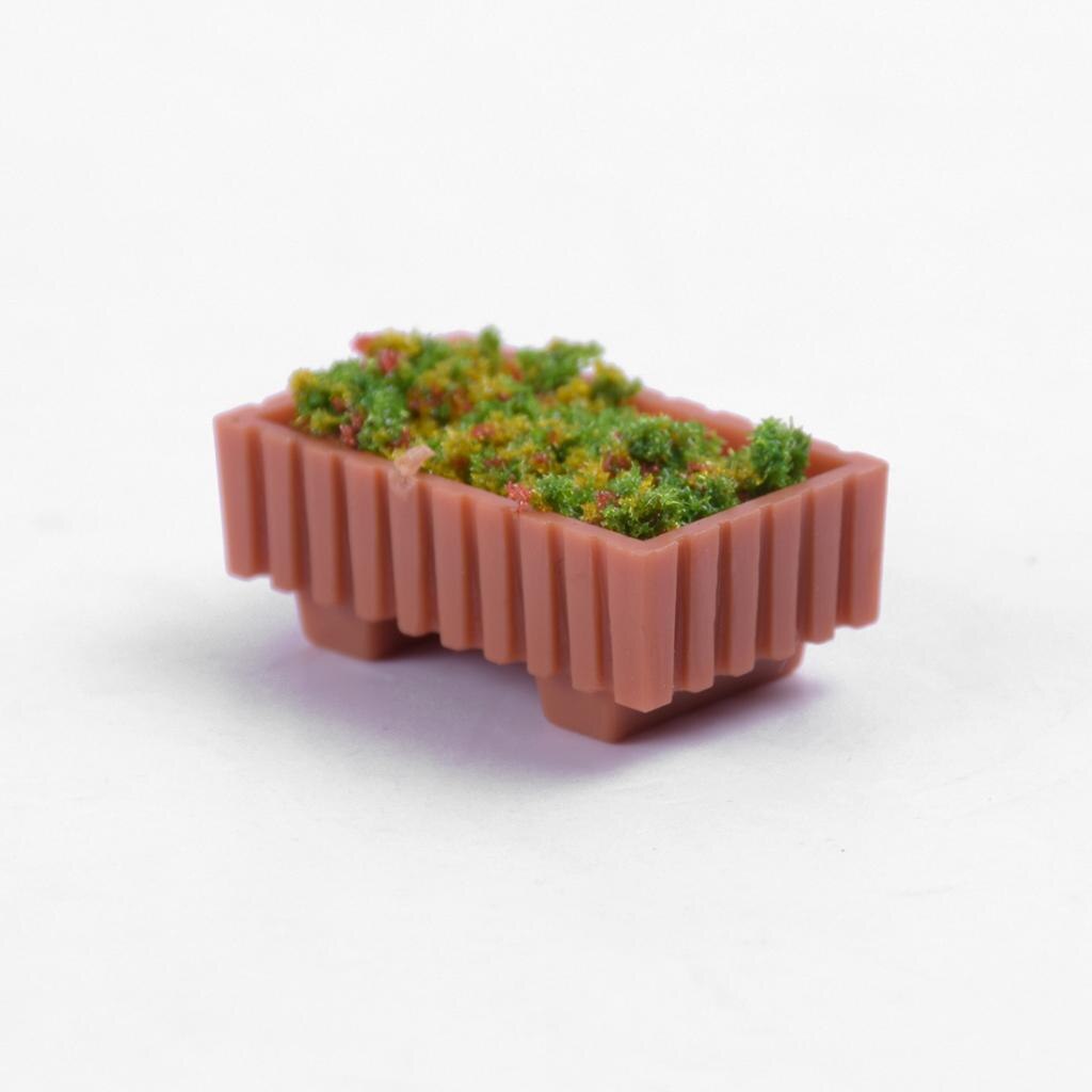 5 kpl kohtauskokoelma malli kukkapenkki kukkia puutarhapuisto 1/75 miniatyyriä puutarhamalli