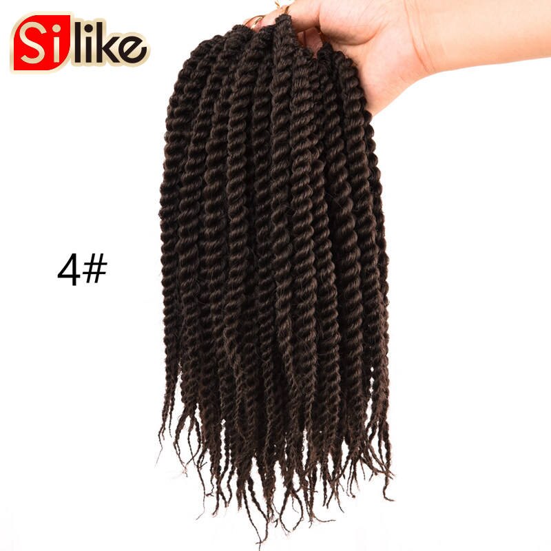 Synthetische Gehaakte Vlechten 24 Wortels Kids Senegalese Twist Haar 10 Inch Haak Twist Vlechten Haar Voor Kid Gehaakte Vlechten Haar: #4