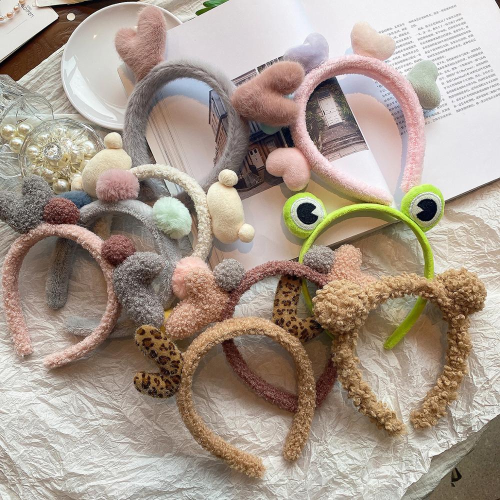 Autumn Winter 1Pc Velvet Soft Warm Headband Hair Band Headwear for Women Girl Mix Styling Hair Accessories