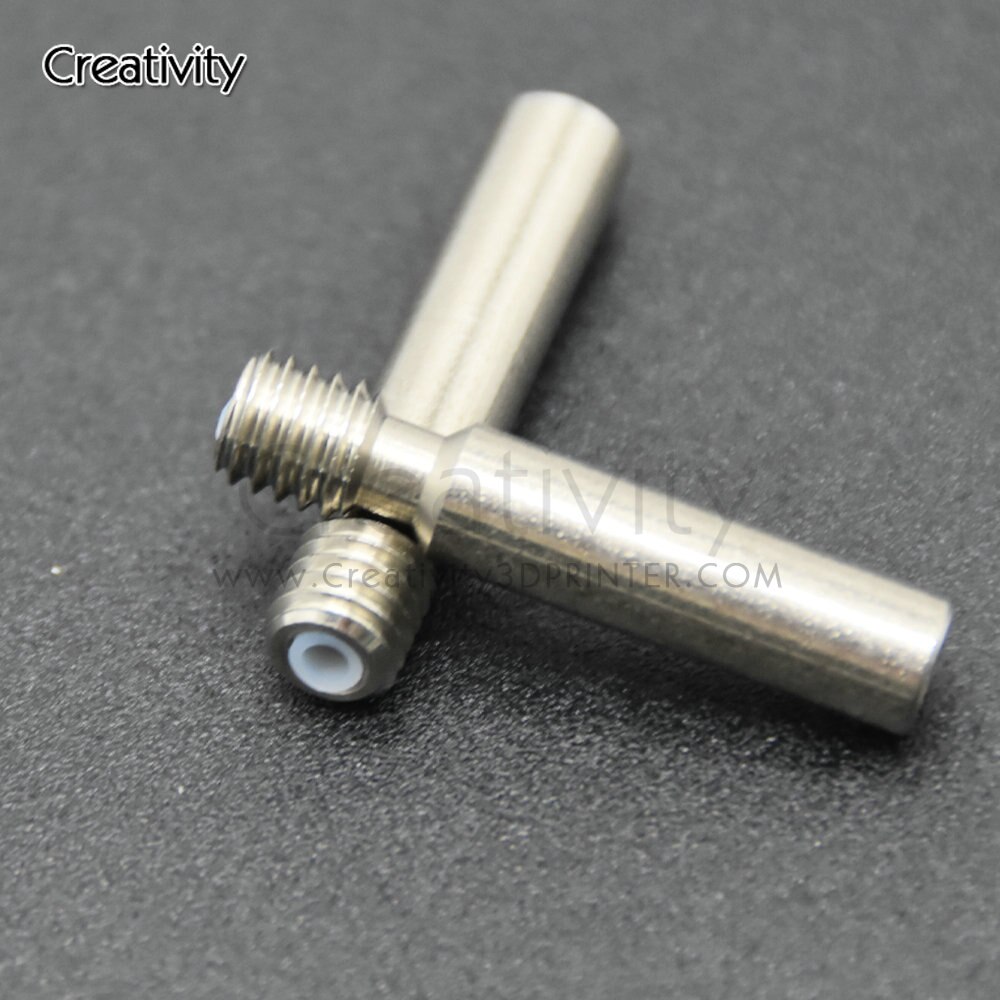 Creativity MK8 Heatbreak All Metal Heat Break 1.75mm Throat PTFE M6 Length 30mm for Makerbot 3D Printer Extruder Hotend