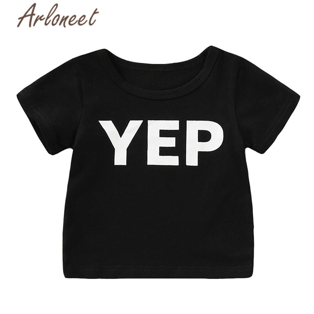 Arloneet roupas do bebê meninos algodão camiseta impressão carta engraçado t camisas irmã irmão roupas de bebê unisex moda meninas t camisa: 24 m