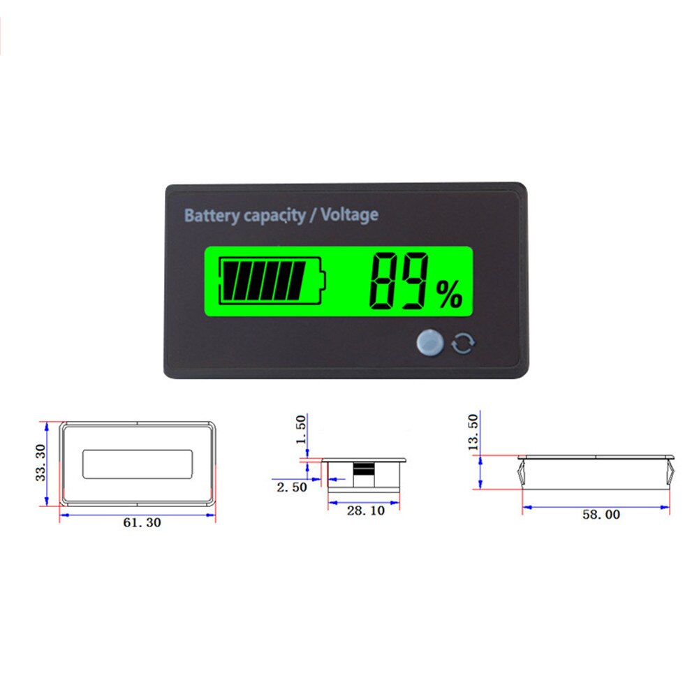 12V-84V Battery Meter Digital Battery Voltage Capa... – Grandado