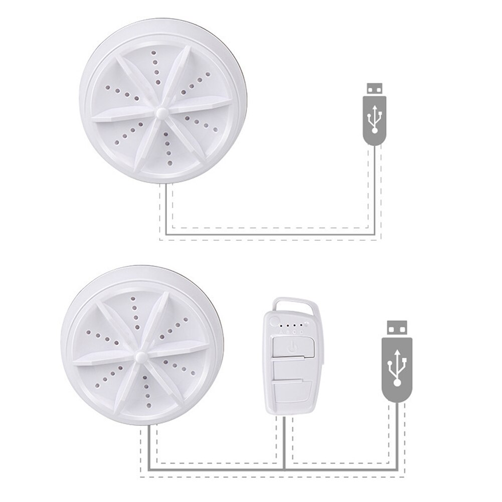 Ultrasonic Turbo Washing Machine USB Cable Portable Clothing Cleaning Home Travel Washer Turbo Bubble Rotating Mini Wash Machine