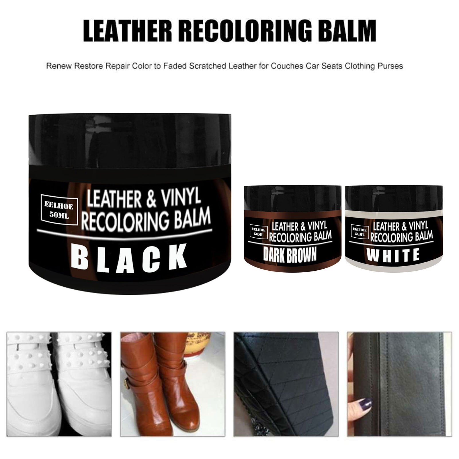 50Ml Leer Kleur Restorer Renew Leer & Vinyl Sofa Auto Zetels Applicator-Reparatie Recolor Vernieuwen Leer Voor Banken autostoel