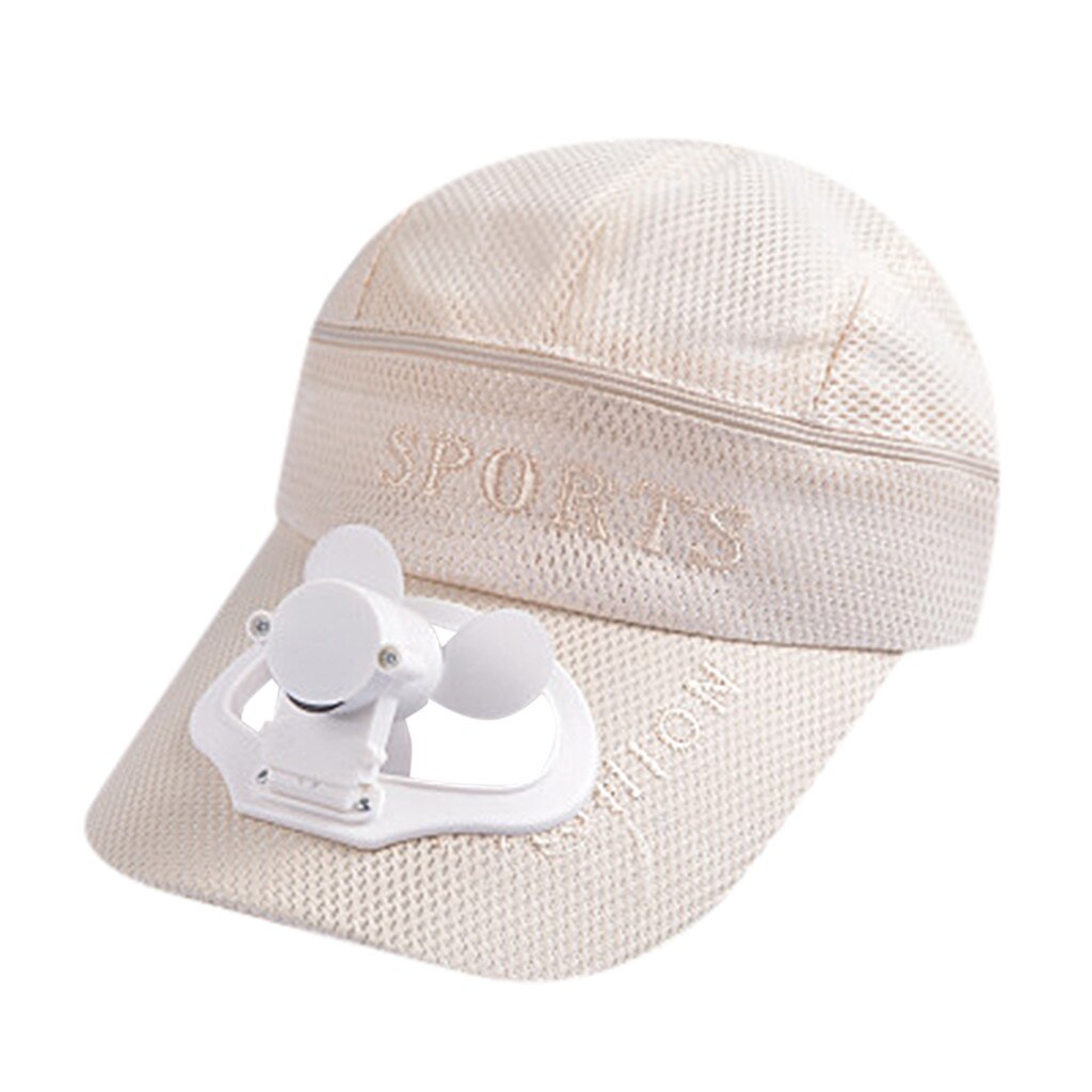 Nyhed unisex hat blæser køling camping vandring sport sommer baseball udendørs rejse kasket bomuld usb ladekabel ventilator capf 624: 1bg