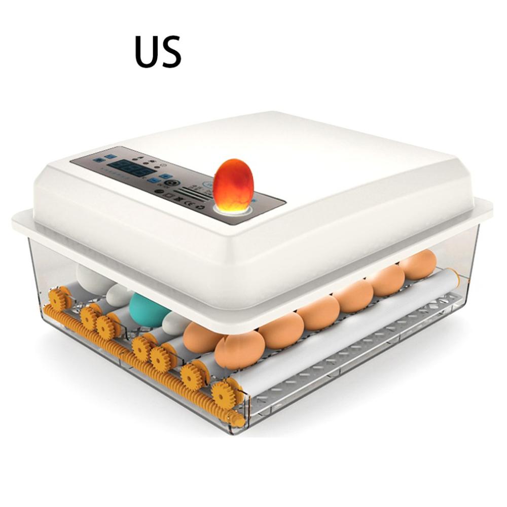 Egg Incubator Fully Automatic 16 Eggs/7eggs Digital Mini Brooder Small Chicken Bird Egg Incubator Automatic Farm Incubation Tool: US