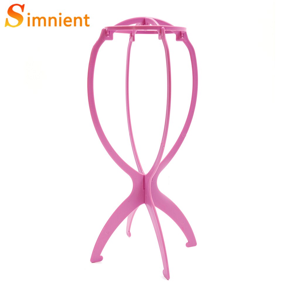 Wig Stand Head With Tripod Hat Display Hi Holder and for Making Hats Hanger Support Wigs Storage Tools a Heads Hair Wighead: pink