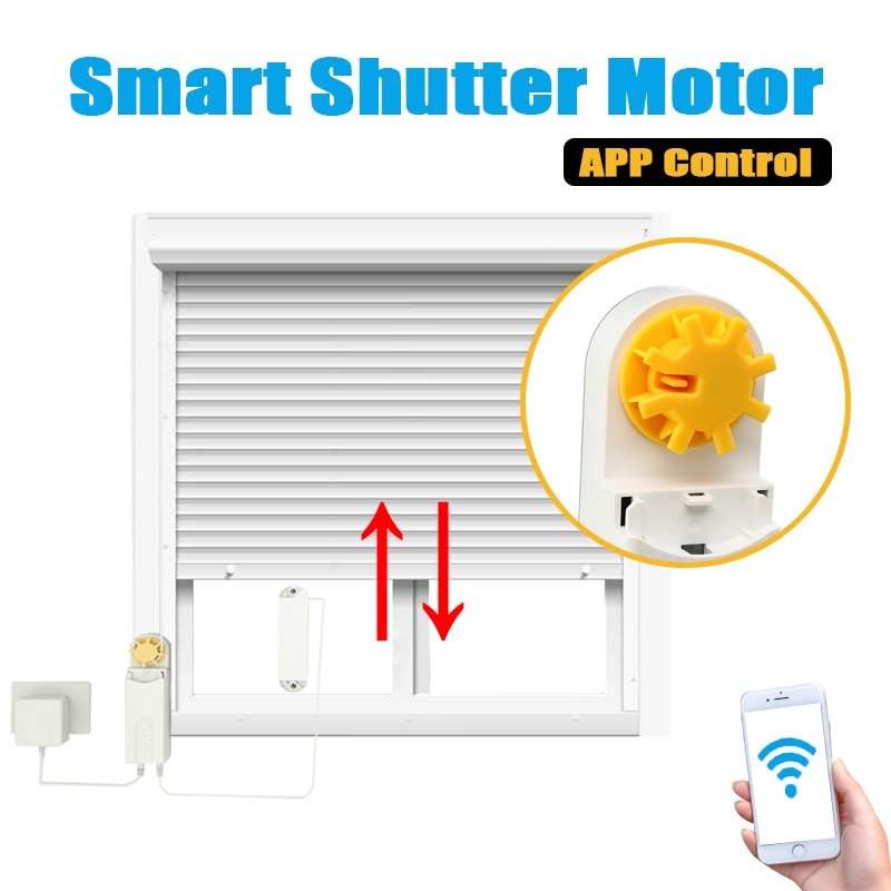 DIY Automatische Smart Motorisierte Kette Rollos Schatten Shutter Stick Motor Angetrieben Durch Solar Panel Ladegerät Bluetooth APP Control