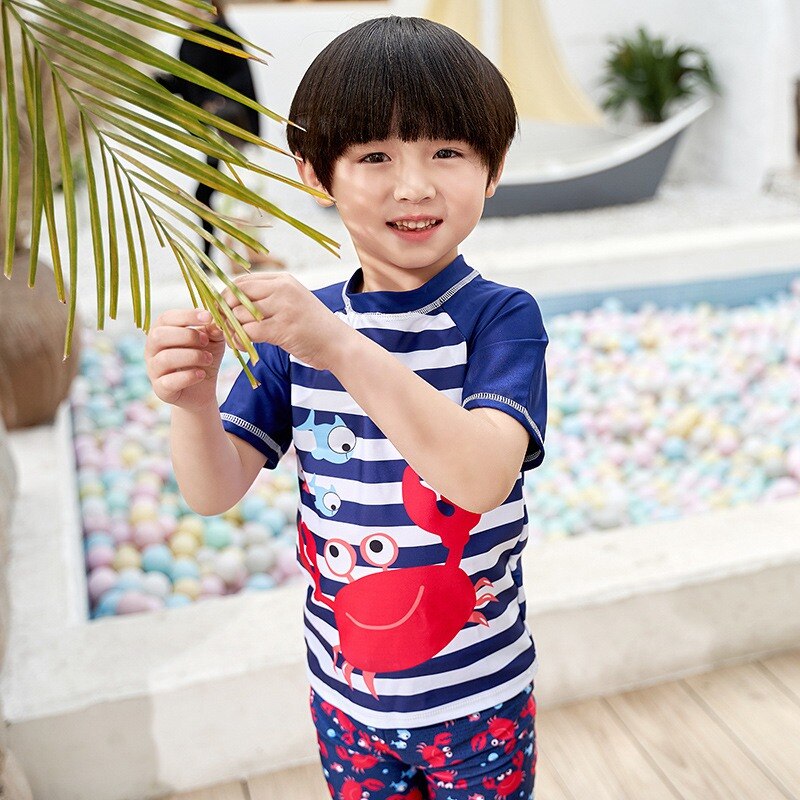 Kids Jongen Badpakken Swimable Baden Voor Jongen Kid Bikini Badpak Baby Baby Nat Pak Sneldrogend 3Pcs Baby jongen Badmode Kleding