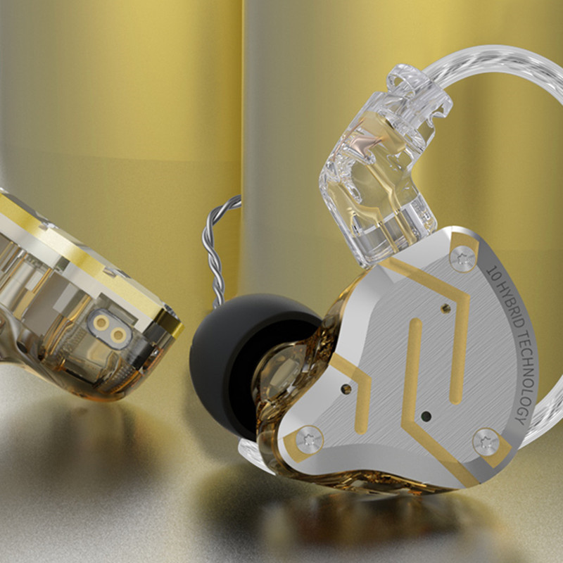 KZ ZS10 PRO 1DD+4BA HIFI Metal Headset Hybrid In Ear Earphone Sport Noise Cancelling Headset AS10 ZSN PRO CA16 ZSX C12 V90 VX T4
