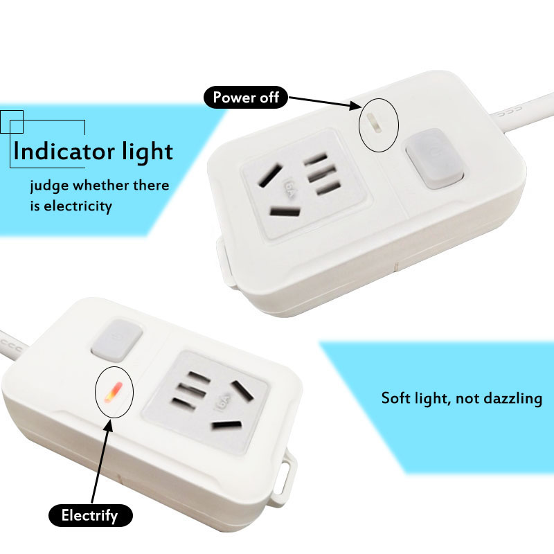 Power Strip Europe use AU/CN China Electrical 16A Plug Adapter Extension Cord Socket with Button Switch EU Plug to AU Socket