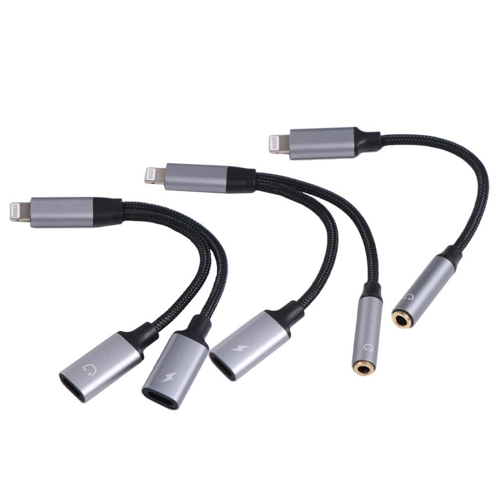 Pequeño divisor de cable auxiliar 3,5 MM Jack 2 en 1 Adaptador de audio IOS a IOS a 3,5 mm AUX hembra 2 en 1 auriculares