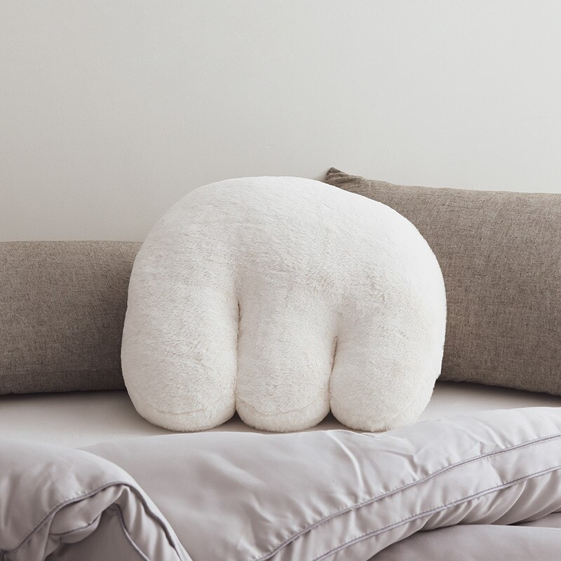 Styl skandynawski streszczenie poduszka podłogowa ciepłe siedzisko sofy poduszki puszyste Butt Pads Tatami materac pluszowe zabawki fotografia rekwizyty: E shape 45x46cm