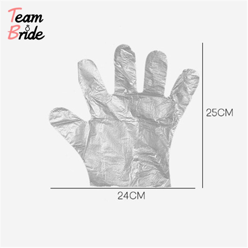 200pcs/Set Disposable Clear Gloves Food One-off Plastic Gloves Restaurant Cleaning Kitchen Cooking BBQ Food Gloves Supplies