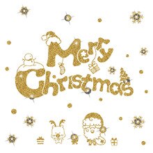 Jaar Kerst home decor muur sticker raamsticker sneeuwvlok Santa raamstickers Kerst muurstickers voor kinderen kamers