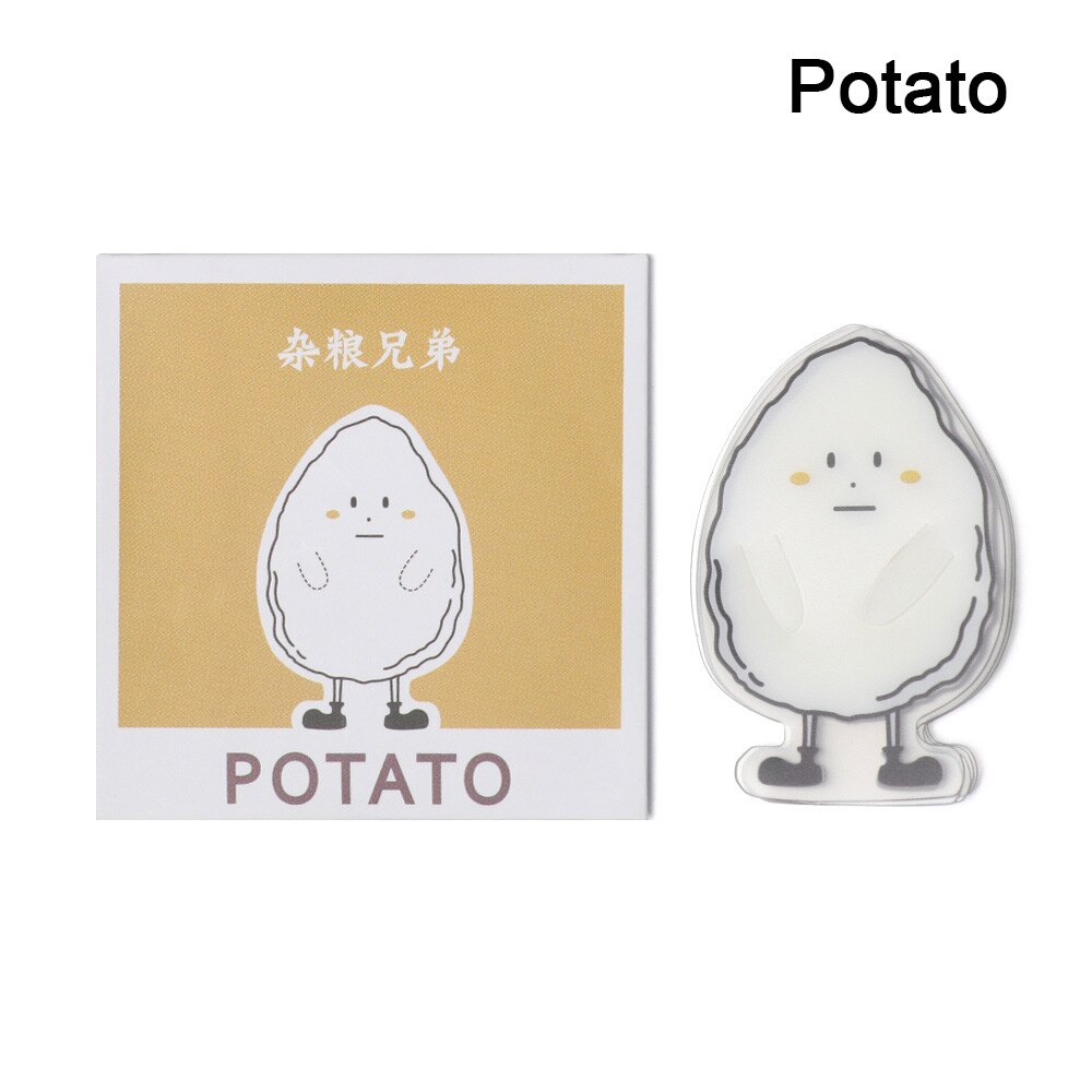 5Pcs Boxed Funny Mini Bookmark Book Pagination Clip Students Hollow Book Page Folder: Potato