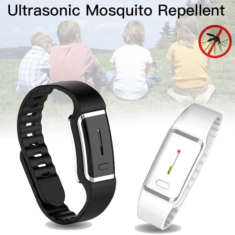 Smart Usb Oplaadbare Ultrasone Muggen Armband Outdoor Elektronische Bionische Golf Muggenspray
