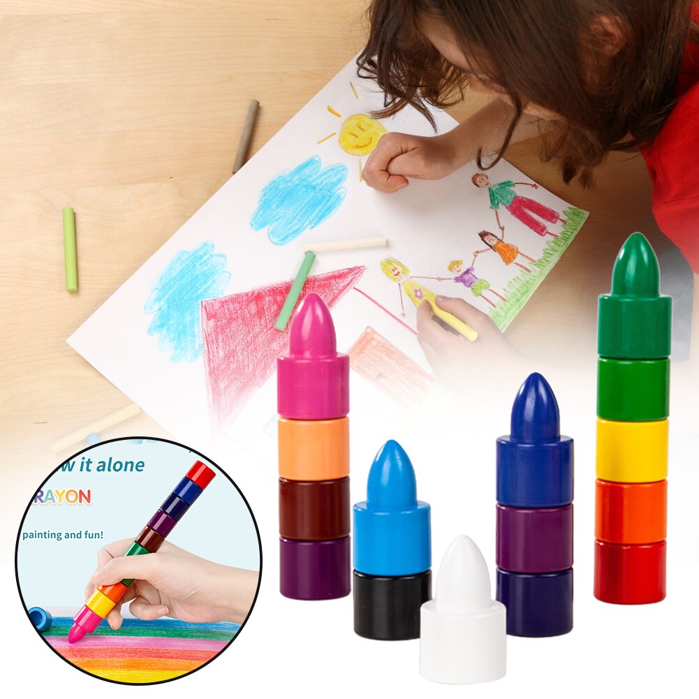 Drawing Art Supplies Baby Multi Section Painting Crayons For Children School Stationery Non Toxic Student Assorted Graffiti
