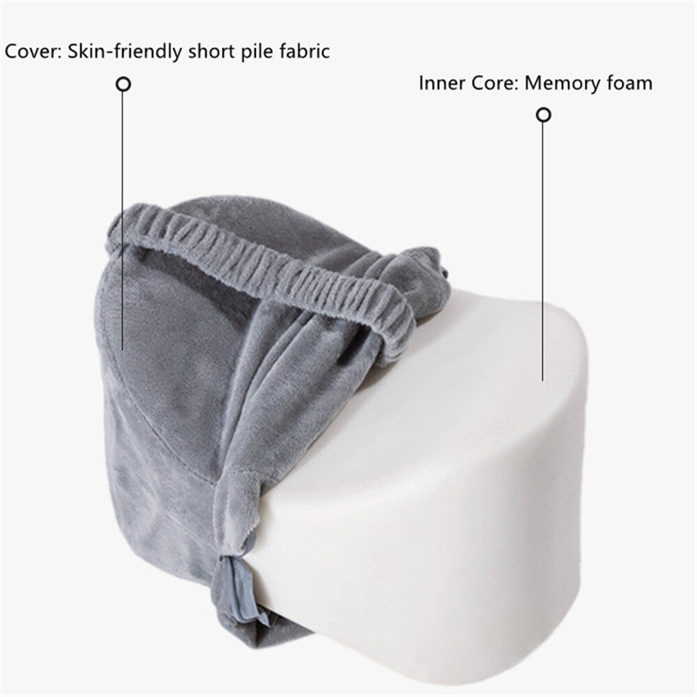 Almohada de espuma viscoelástica para las piernas, cojín cómodo transpirable de rebote lento para las piernas, suave, soporte Vertebral para dormir