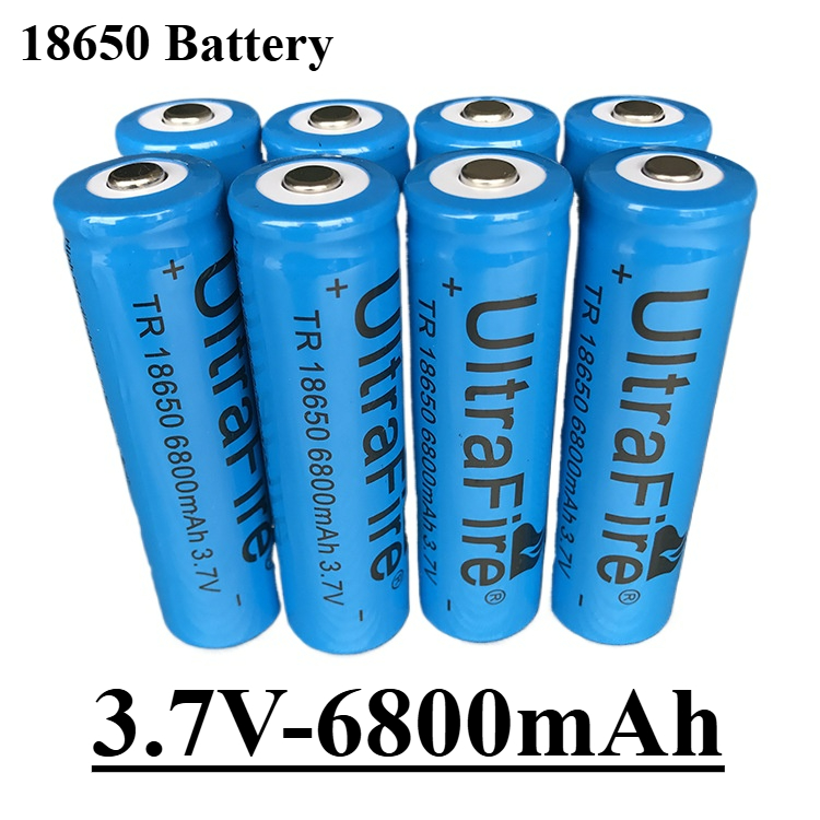 Akumulator litowo-jonowy UltraFire 18650 6800 mAh – duża pojemność do latarki/latarki (certyfikat CE i akumulator)