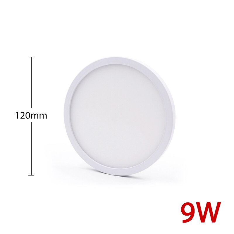 Karwen ledet taklys panel lys overflatemontert 6w 9w 13w 18w 24w ac 85-265v lampada ledet lampe innendørs moderne lys: 9w / Varm hvit