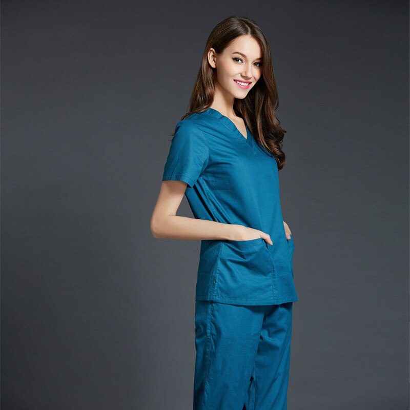 kurzarm Doktor Krankenschwester Uniform Sommer Krankenhaus Medizinische Schönheit Salon Spa Peeling-setzt Chirurgische Medizinische Uniformen