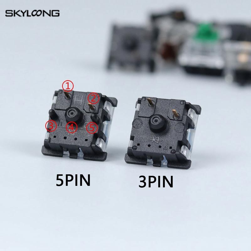 Skyloong Gateron 5Pins Switches Black Red Brown Blue Clear Green Yellow Switch For Mechanical Keyboard Fit GK61 GK64 SK61 GH60