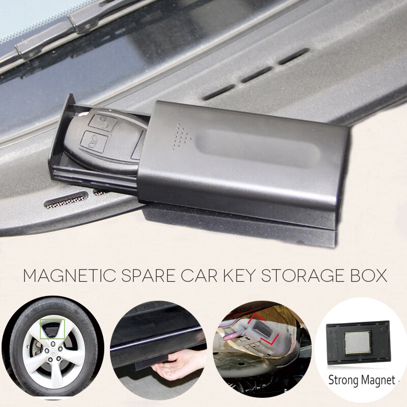 Magnetische Auto Sleutelhouder Doos Outdoor Secret Stash Sleutel Kluis Voor Auto Vrachtwagen Caravan Verborgen Secret Storage Spare Key doos