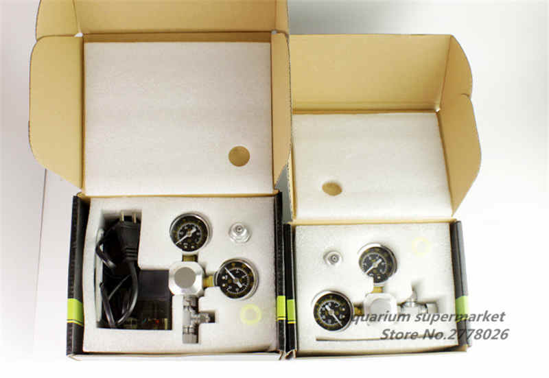 Aquarium CO2 Regulator Stainless Steel Solenoid Valve Bubble Counter CO2 Control Decompression Table Water Fish Tank Tool
