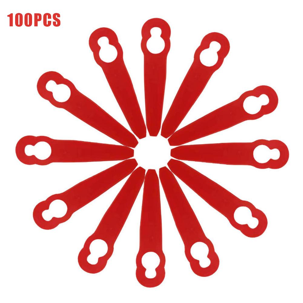 100/200pcs Plastic Blades Trimmer Head Blades Replacement Cut Blade For Stihl PolyCut 2-2 Lawn Mower Garden Accessories: 100pcs