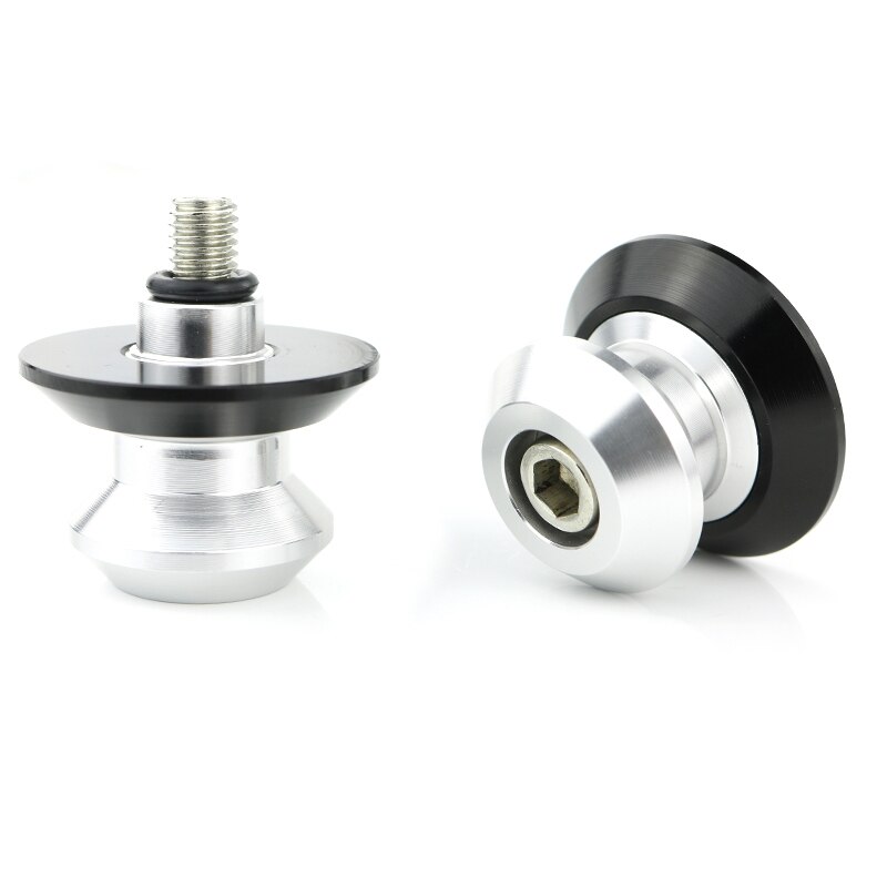 Voor Yamaha YZF-R1 R6 MT01 MT-01 MT03 MT-03 MT-125 MT-25 Motorfiets Aluminium Swingarm Stand Spoelen Spoelen Slider: silver