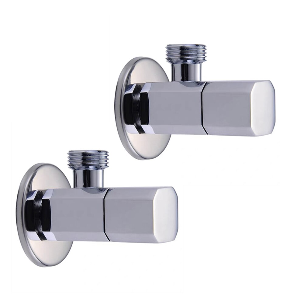 LIUYUE Bathroom Water Valve Chrome Brass Angle Valve Converter Standard G1/2 Toilet Angle Valve Shower Head Connector Hardware: A-2