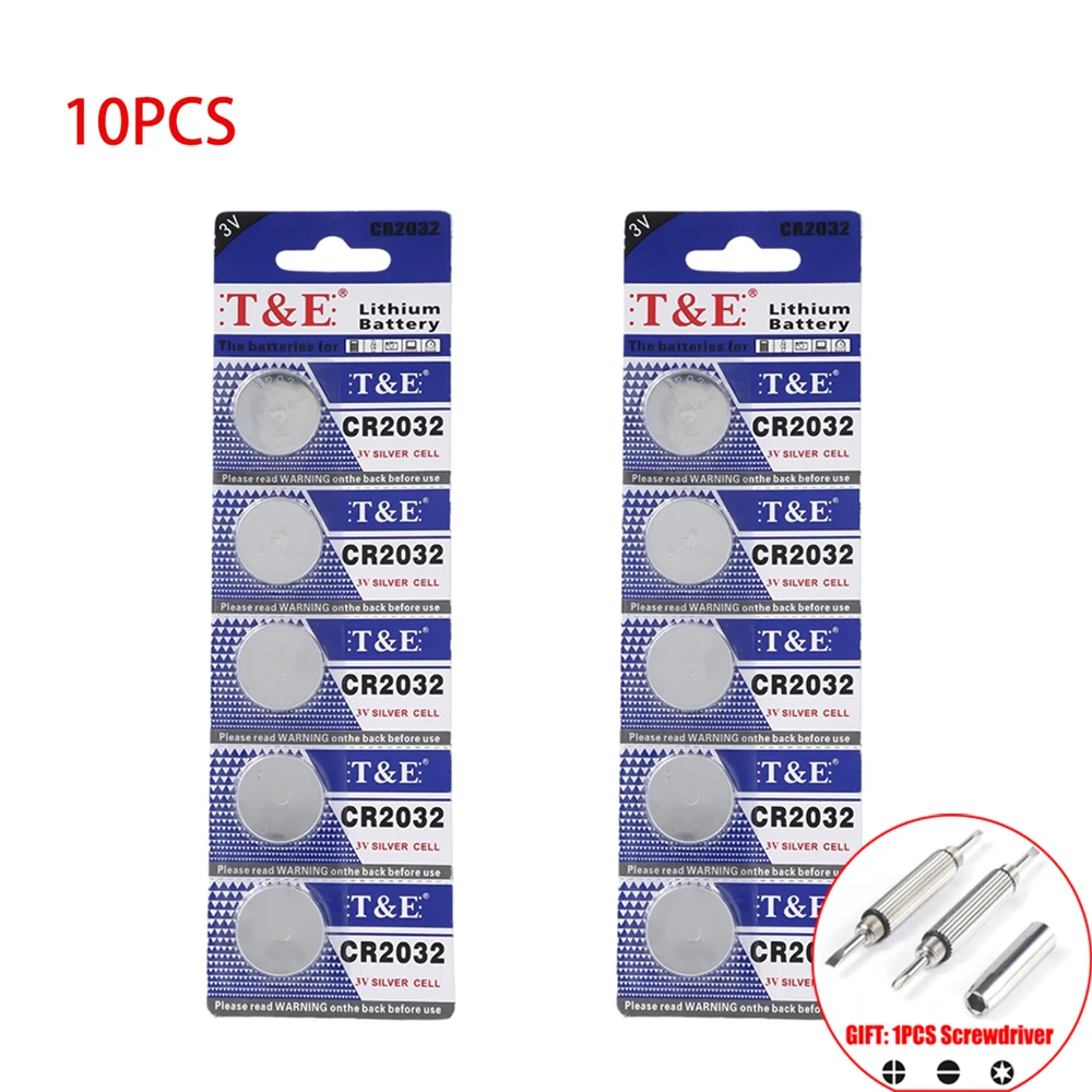 Original Lithium Button Coin Cell Bateria, relógio, calculadora, chave do carro, controle remoto, CR2032, DL2032, ECR2032, 230mAh, 2-50pcs: BRANCO
