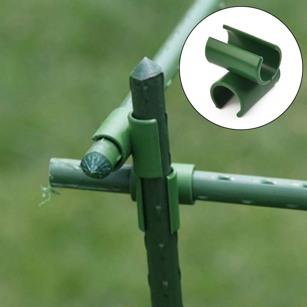 Conector de enrejado de soporte de 50 piezas, Clips de estaca de Clip cruzado fijo para Injerto de plantas, Conector de varilla de marco de jardín, 8mm/11mm/16mm/20mm: XL