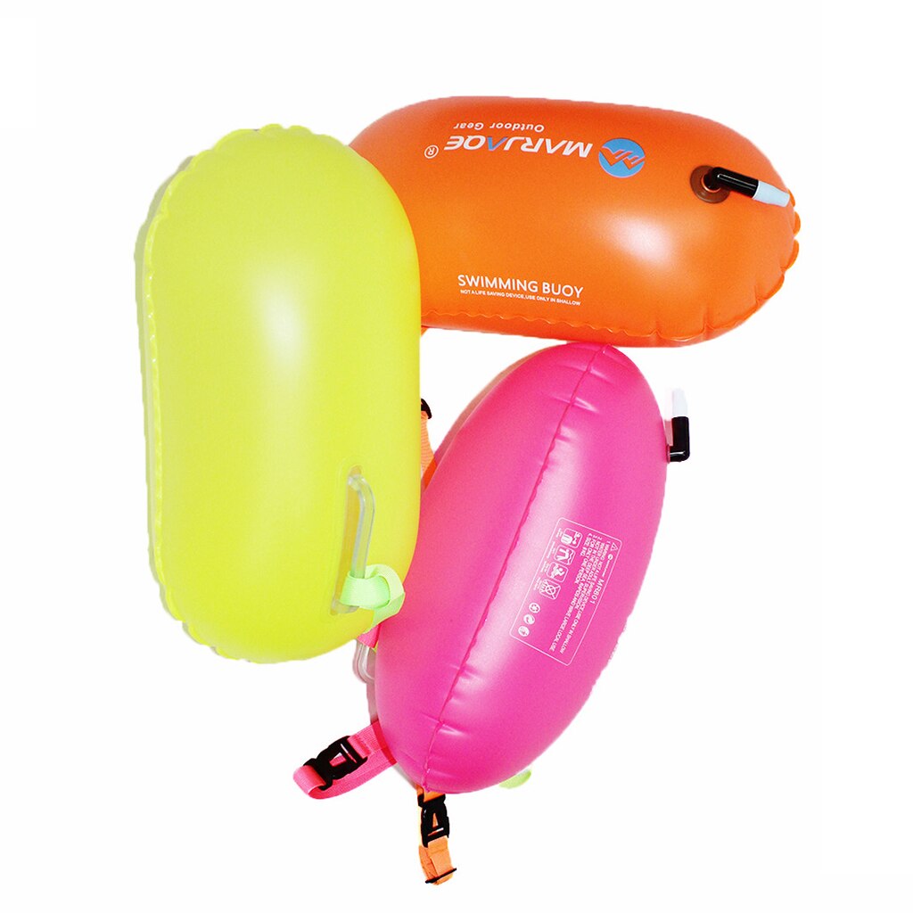 Inflatable Swim Buoy Tow Float w/ Waist Belt Open Water Swimming Water Sport