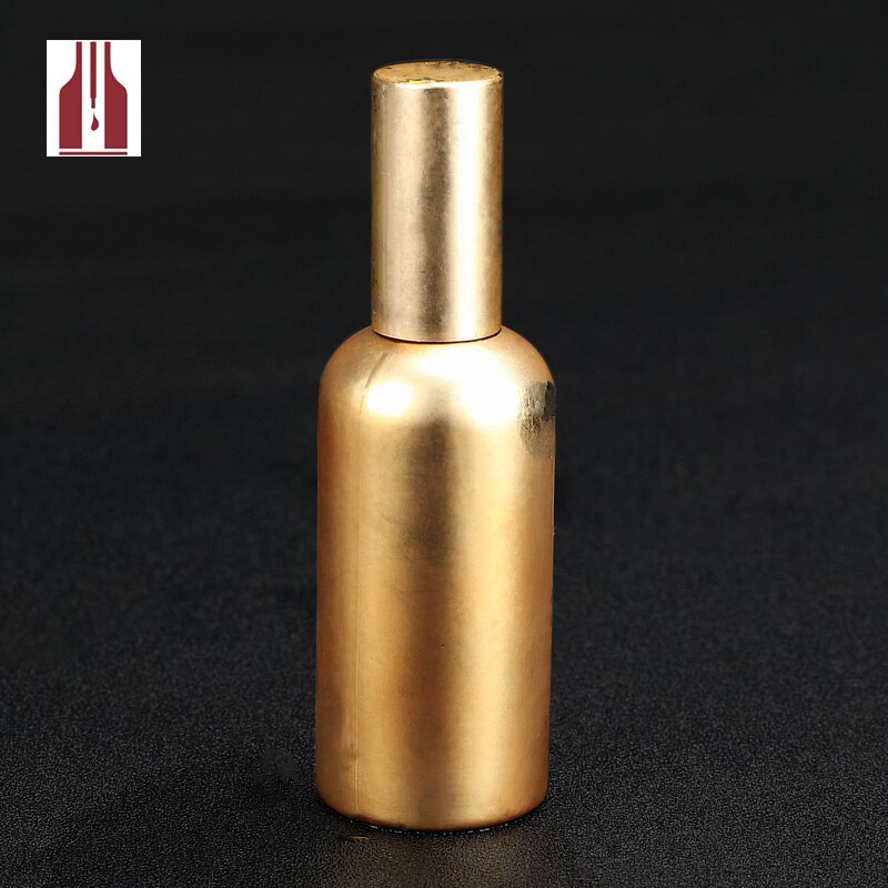 100ml Martini Vermouth Sprayer Glass Cocktail Atomizer Gold Plated Portable Bottle: Gold