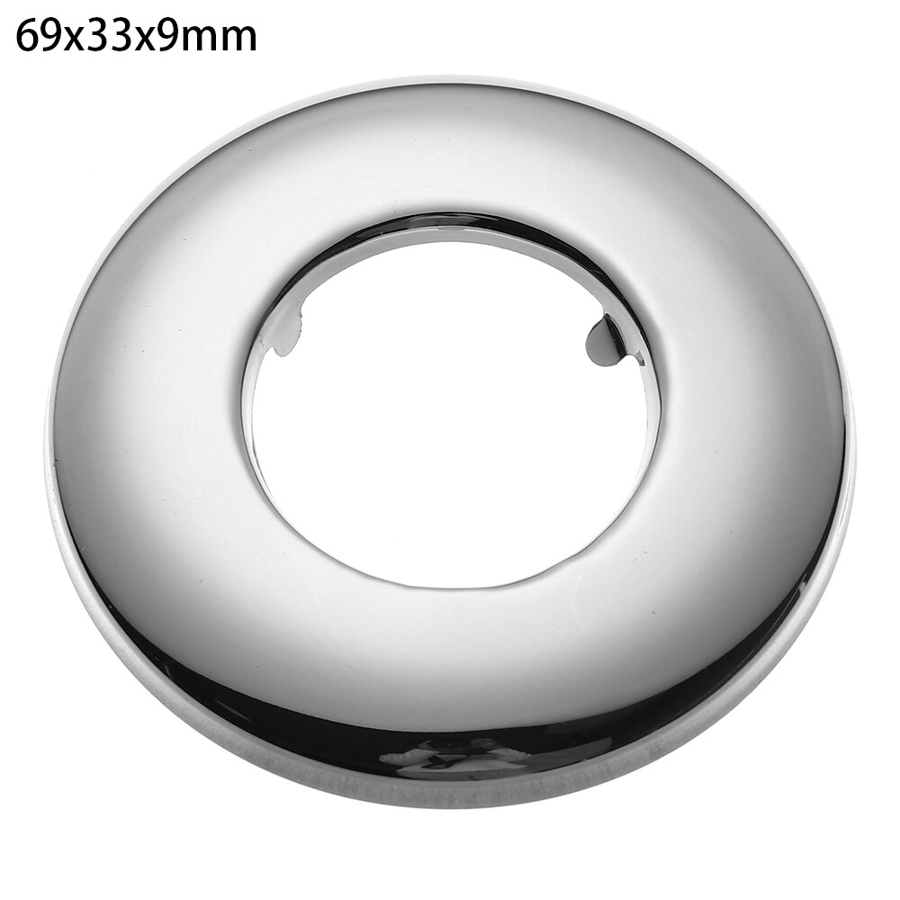 Self-Adhesive Shower Faucet Decorative Cover Stainless Steel Water Pipe Wall Covers Chrome Finish Bathroom Kitchen Accessories: 69x33x9mm
