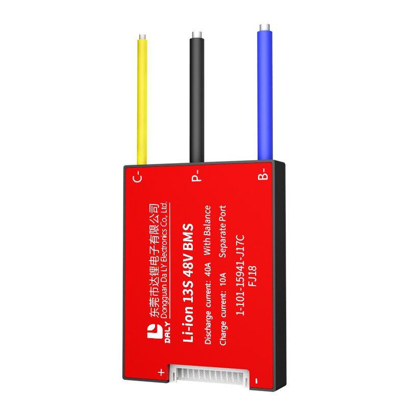 Daly BMS 18650 lithium battery li-ion 48v bms 13s 15A 20A 30A 40A 50A 60A 80A 100A 120A 150A seperate port with fan solar batter