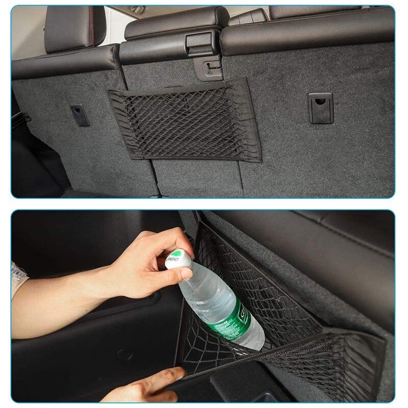 Kofferbak Opbergtas Mesh Netten Auto Terug Kofferbak Organizer Bag Elastische String Bagagenet Holder Pocket Voertuig styling