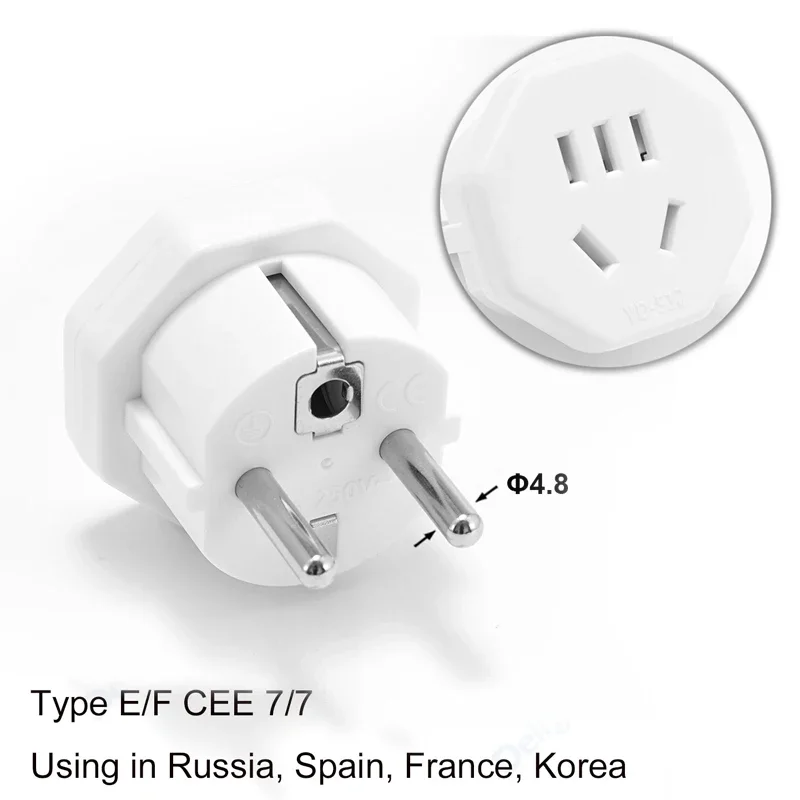 Adaptateur de voyage universel royaume-uni vers ue Euro européen russie US EU vers royaume-uni britannique corée France adaptateur de prise convertisseur de prise électrique: TYPE 13