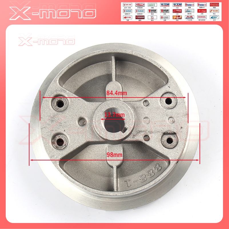 Mini Moto retroceso mayor para volante de motor de arranque para 2 tiempos 47cc 49cc partes del motor de bicicleta de bolsillo chino tierra Quad ATV Crosser